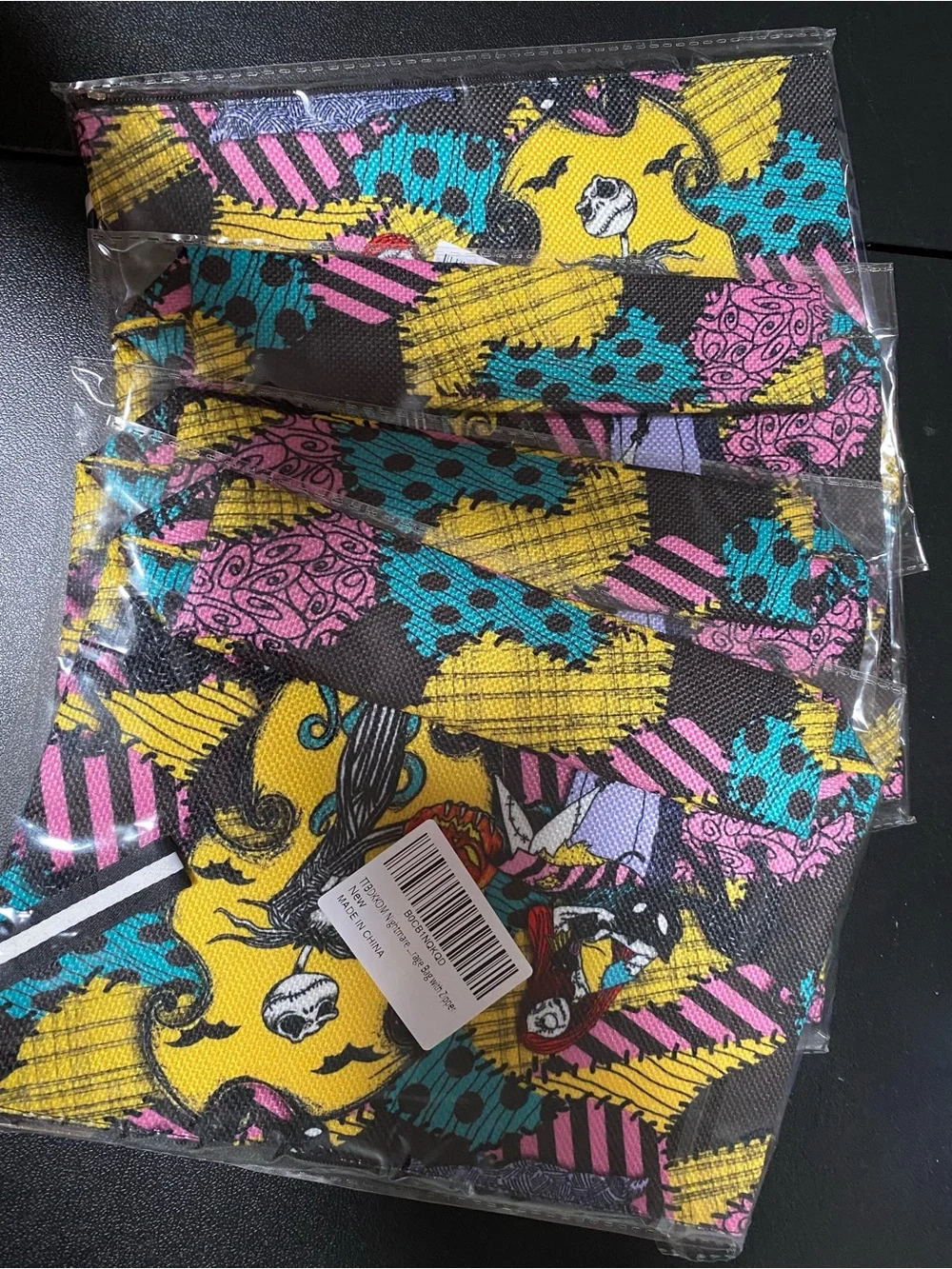 Kids Printed Bottoms in Black with Yellow, Pink & Teal (4 of the same kind)
